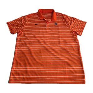 Syracuse Orange Striped Football On Field Golf Polo Mens XXL Nike Dri-Fit Shirt